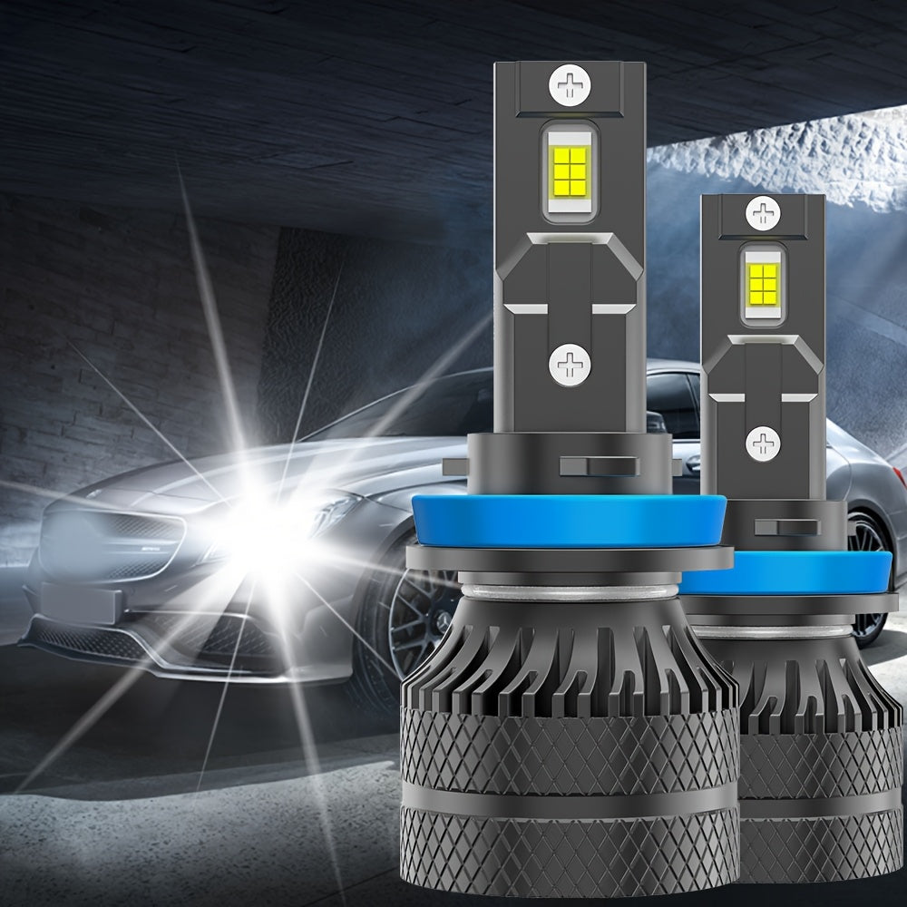 2 Pcs LED Car Headlight Bulbs - 28690 Lumens, 180W High Power, 6500K Super Bright Cool White Light, Compatible with H4 H1 H8/H9 9005/HB3 9006/HB4 9012/HIR2, No Battery Needed, Car Headlight Bulbs, Vehicle Lighting