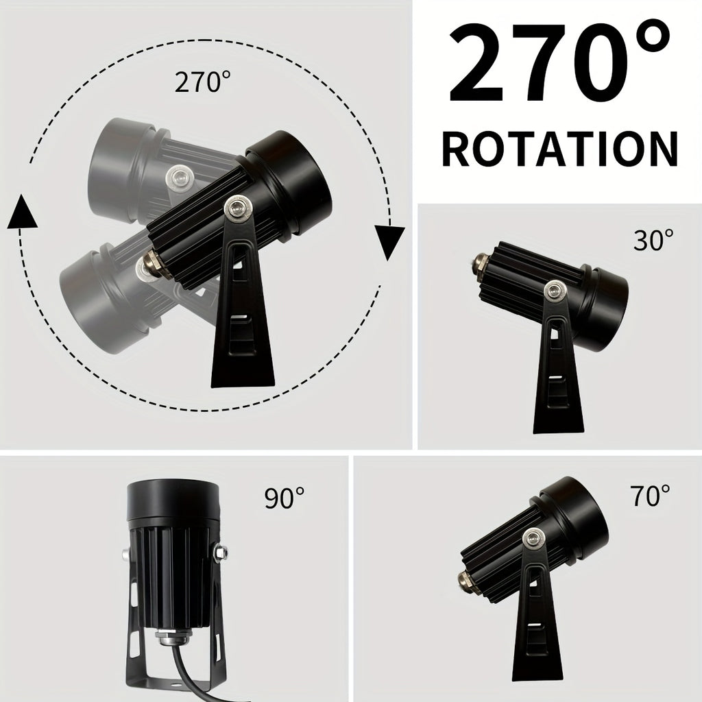2-pack LED energy-saving spotlight, USB 3-color indoor spot light, plant and painting display light, adjustable angle, 10-step dimming, for living room, bedroom, cabinet plant lighting decoration