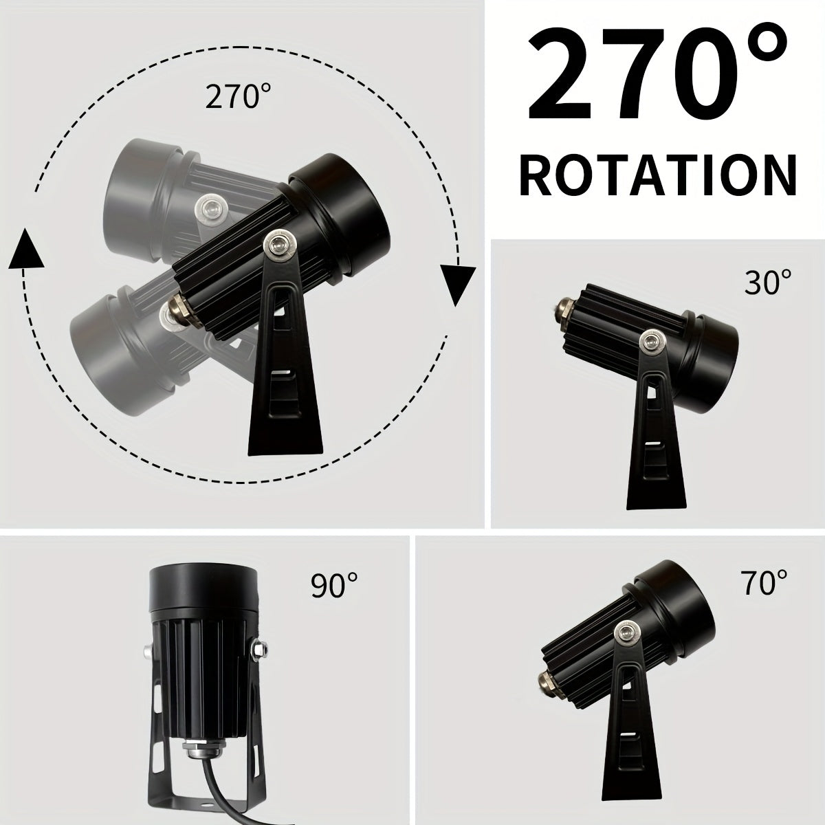 2-pack LED energy-saving spotlight, USB 3-color indoor spot light, plant and painting display light, adjustable angle, 10-step dimming, for living room, bedroom, cabinet plant lighting decoration