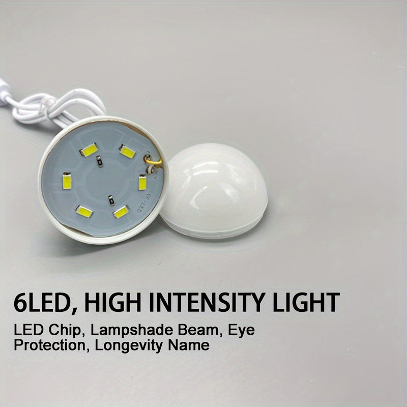 94.49-inch USB powered LED bulb with switch, portable camping light mini bulb lamp, suitable for outdoor fishing lighting, battery not included