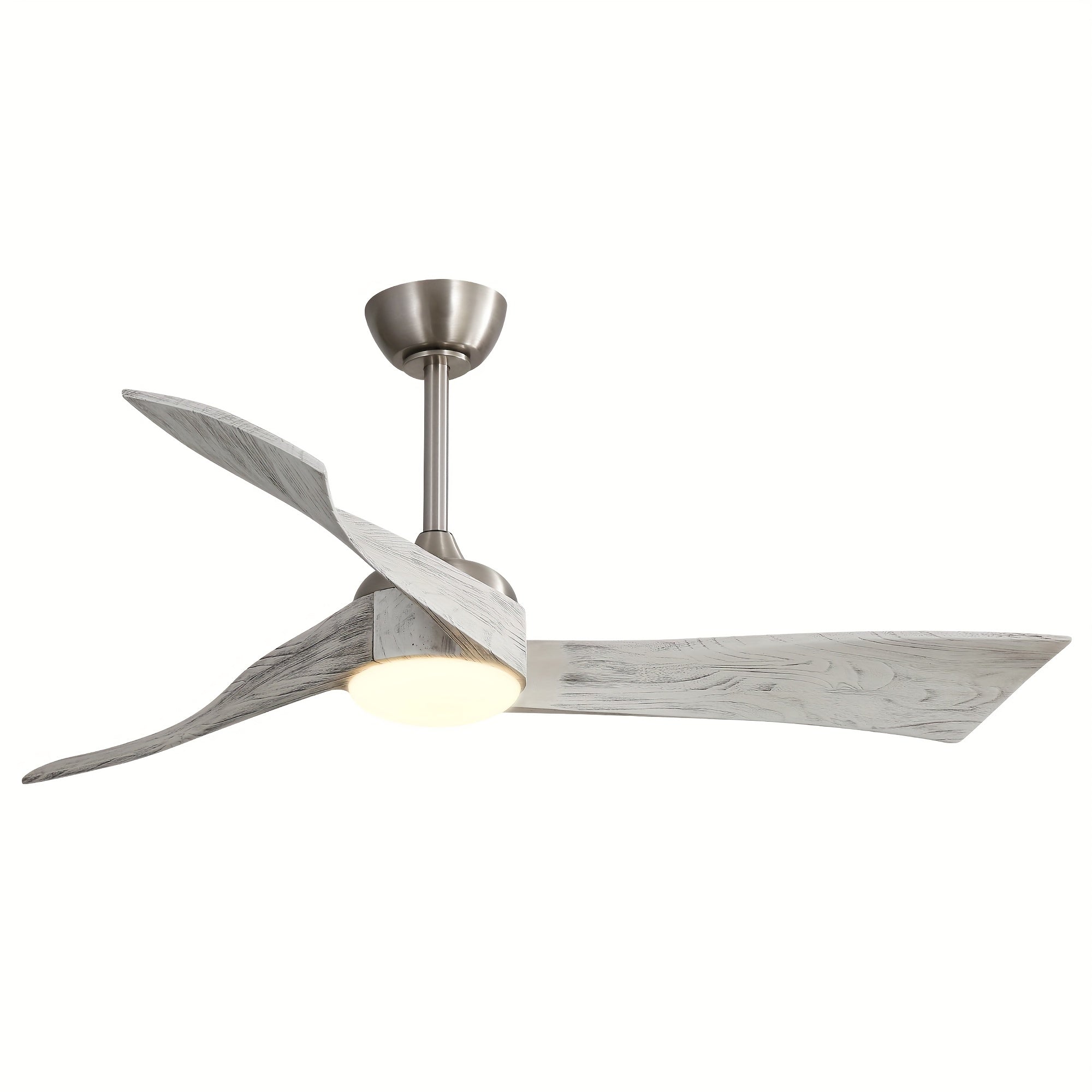 Sofucor 52 Inch Large Modern Ceiling Fan with Light, Smart Remote Control Ceiling Fan, 3 Solid Wood Blades, Reversible DC Motor, 6 Speed Settings, 1/4/8 Hour Timer, LED Lighting