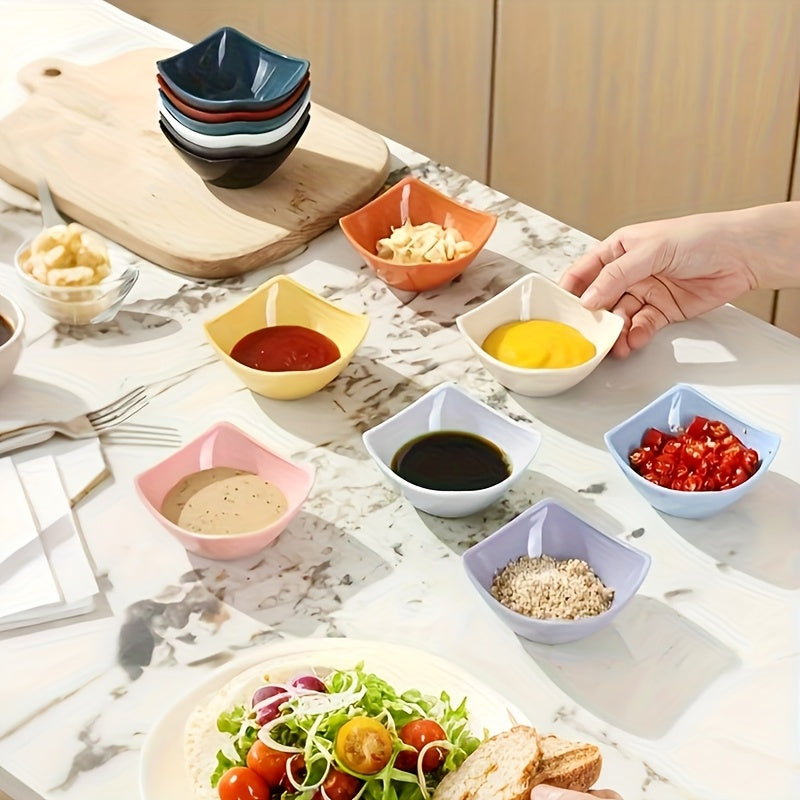 6Pcs Durable Shatterproof Mini Dessert Bowls, Reusable Vibrant Color Sauce & Dessert Bowls, Dishwasher & Microwave Safe, Perfect for Appetizers, Dips, Snacks, Fruits, Ideal for Kitchen, Outdoor Picnic, Party, Portable & Compact