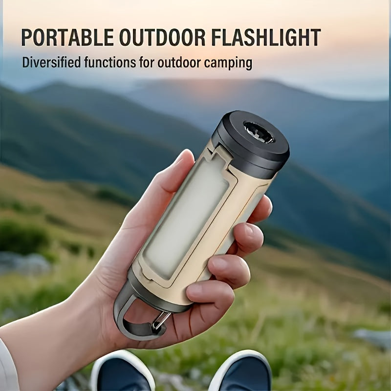 Portable LED Camping Light with Hook, Multifunctional Foldable 360° Panoramic Tent Lamp