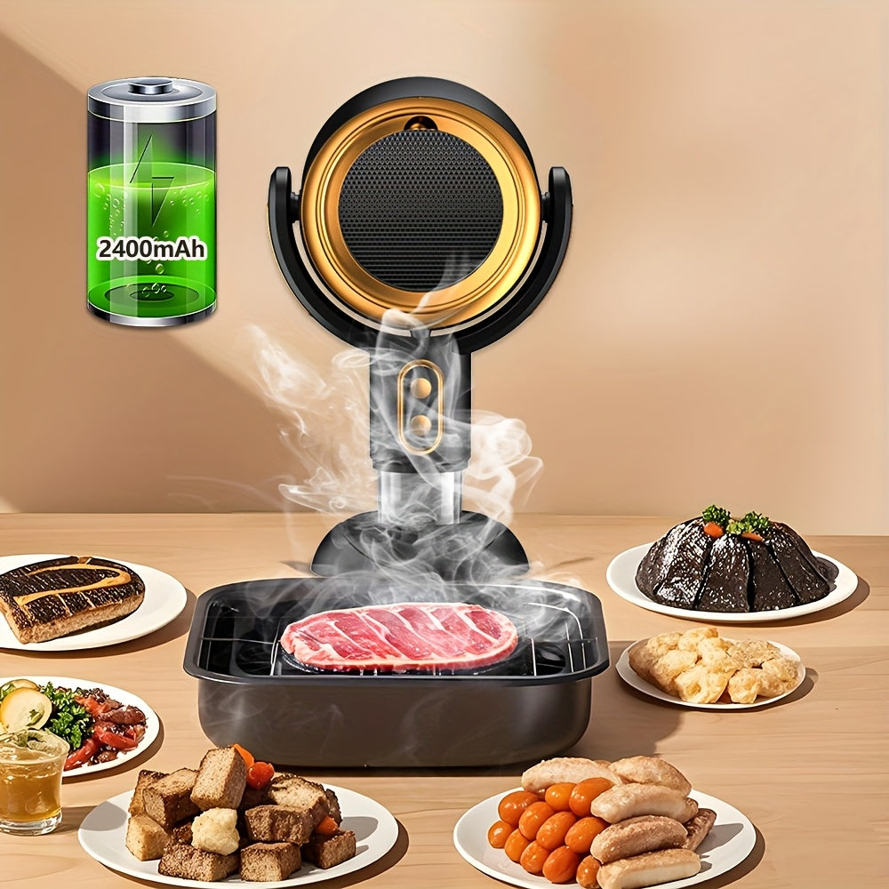 Portable Range Hood – Small Rechargeable Extractor Fan for Hot Pot & BBQ/