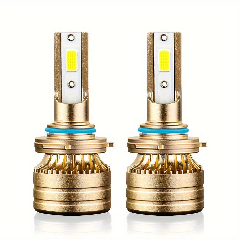 2Pcs Shining Bright Car Headlights 9005/HB3 9006/HB4 H11 H4 H7 H1 High/Low Turbo Light, 30000 Lumens 120W 6000K White Light Bulb 700% Brightness, 500m Illumination Range