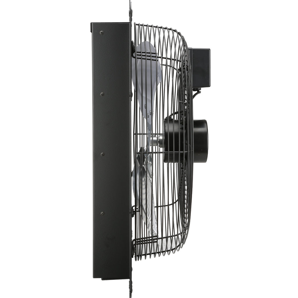VEVOR Shutter Exhaust Fan, 12''/14''/16'' with Temperature and Humidity Controller, EC Motor, 940 CFM/1513 CFM/1747 CFM, 10-Speed Wall Mount Attic Fan for Greenhouse, Garage, Shed Ventilation and Cooling