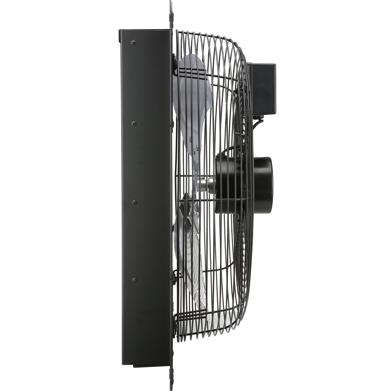 VEVOR Shutter Exhaust Fan, 12''/14''/16'' with Temperature and Humidity Controller, EC Motor, 940 CFM/1513 CFM/1747 CFM, 10-Speed Wall Mount Attic Fan for Greenhouse, Garage, Shed Ventilation and Cooling