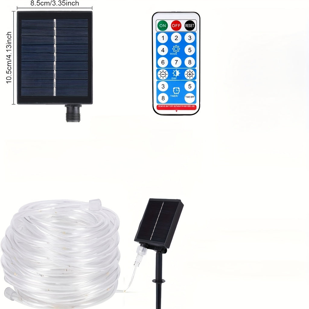 100Ft 300 LED 太阳能灯串 8种模式 户外灯管 铜线灯 适用于圣诞节 花园 围栏 庭院 派对 泳池 婚礼装饰