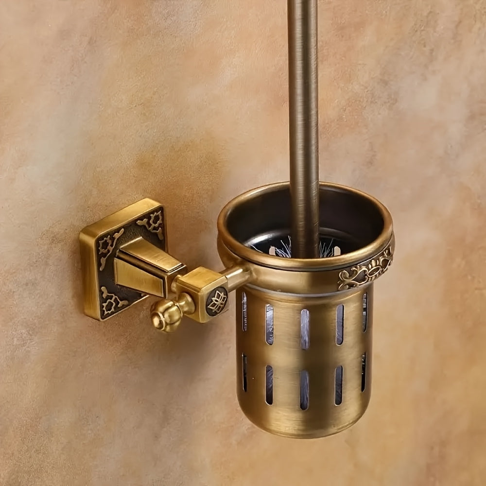 Wall Mount Toilet Brush Set - Home Design Focused on Reaching Hard-to-Reach Areas, Luxury & Flexible Cleaning, No Corner Missed in Bathroom