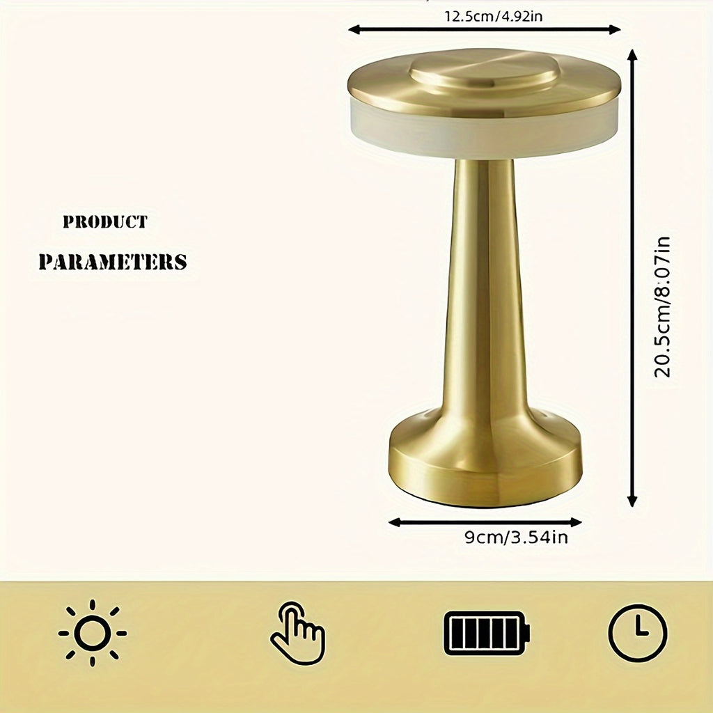 1 piece touch LED rechargeable table lamp, creative restaurant hotel bar coffee table light, indoor outdoor small night light, living room decorative table lamp