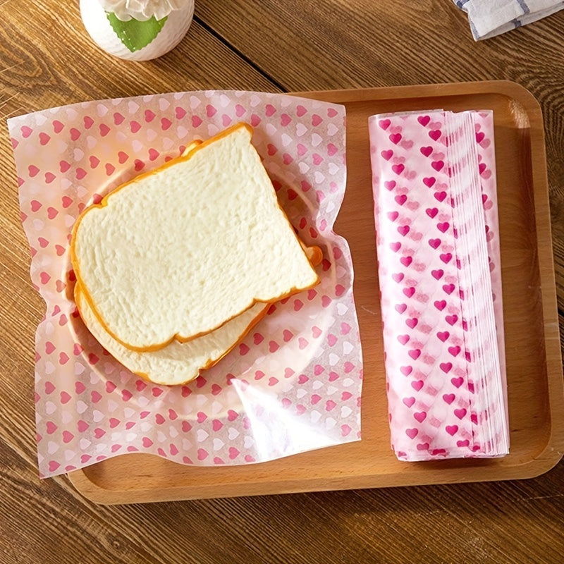 50 Sheets Premium Wax Paper – 9.8" x 8.5" | Food Packaging, Oil-Proof for Sandwiches, Burgers & More | Christmas Kitchen Essential