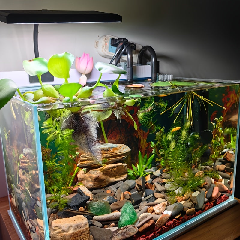 8W Adjustable Aquatic Plant Grow Light, USB Full Spectrum LED Lamp, Battery-Free