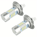 2Pcs H7/H4 LED Headlights High/Low Beam 6000K Super White 800-1000 Lumens, DRL Compatible COB Chip Technology 12V-24V 110W Dimmable, Adjustable Beam, Modern Vehicle Accessories, Aluminum Heatsink