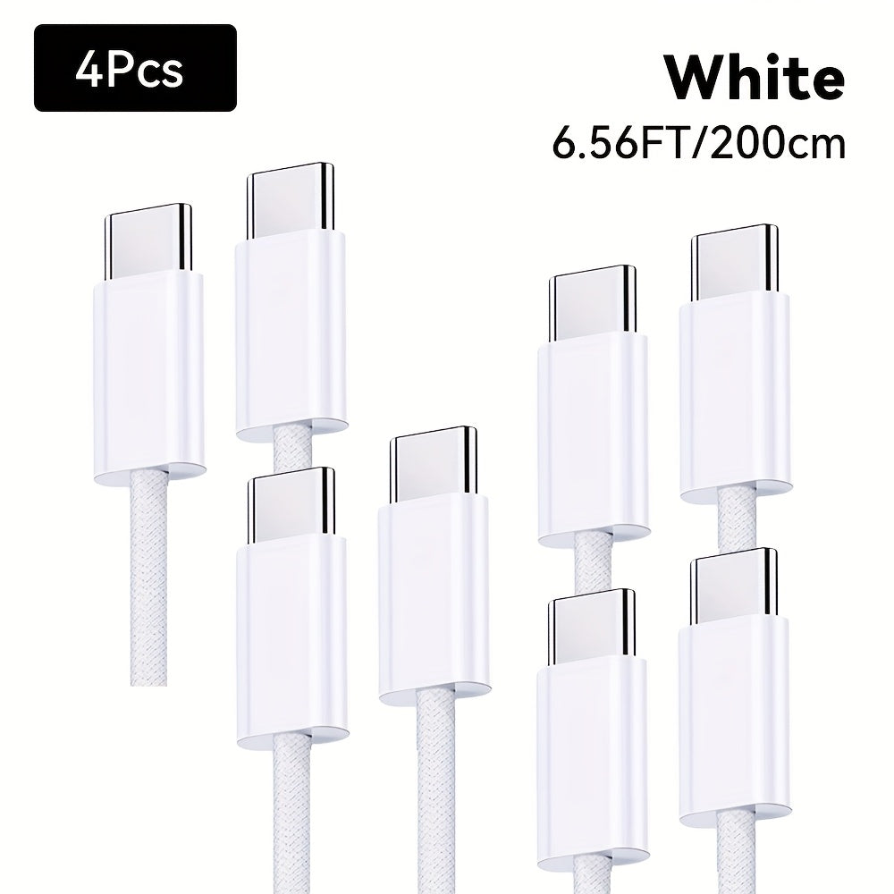KAXOE 60W Fast Charging Cable Data Cable, Type-C USB To C PD Fast Charging Data Cable For IPhone 15 16 Series, For Samsung L Series Fast Charging Phone Tablet Length Data Cable