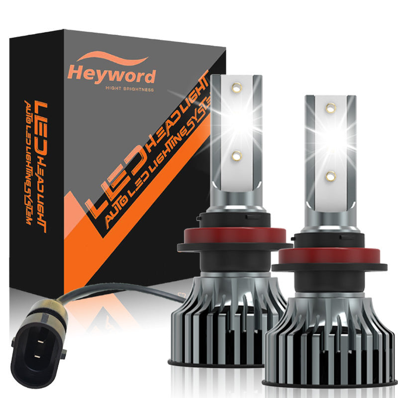 Heyword 2 Sets H7, H1, H3, H4, H8/H9/H11, 9005, 9006, 9012 LED Car Headlight Fog Light, Low Beam, High Beam, Color Temperatures: 4300K/Warm Light, 3000K/Yellow Light, 8000K/Blue Light, 25000K/Ice Blue, 6000K/White Light