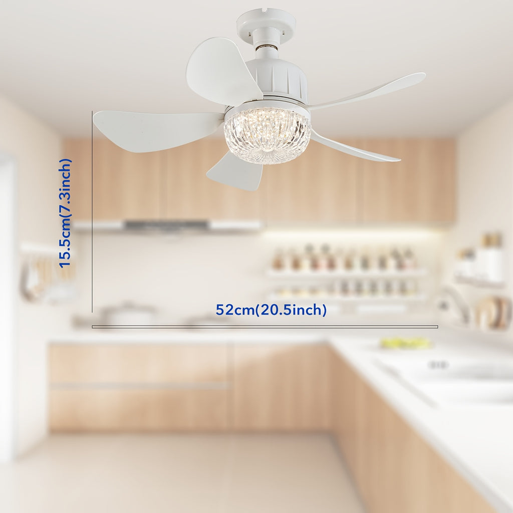 1/2 Pack Christmas Light Socket Ceiling Fan, Plug-in E27/E26 Fan Bulb with Remote, Mini Ceiling Fan 3 Speed Dimmable LED Light, Socket Fan for Kitchen Bedroom Small Rooms