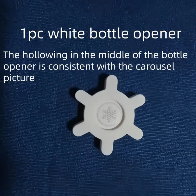 1Pc 360° Rotatable Portable Home Bottle Opener Tool, Plastic Material, Suitable for Bottle Caps, Water Bottle Caps, Drink Bottles, Perfect Party Birthday Surprise Small Gift