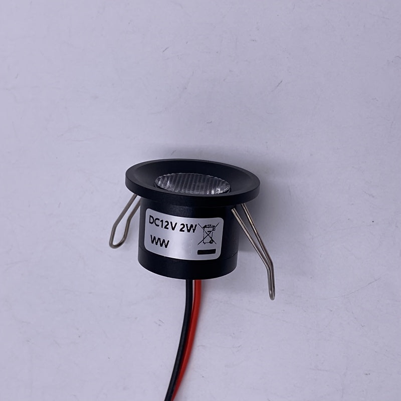 迷你天花灯 LED小拇指灯 DC12V 开孔27mm 嵌入式2W小射灯适用于橱柜 酒柜 珠宝展示柜 圣诞节装饰 餐厅 朋友聚会
