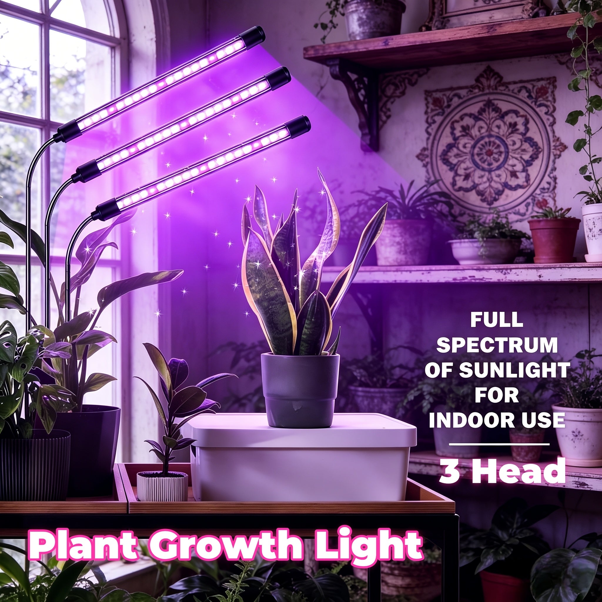 3 tubes, plant grow light, LED full spectrum grow light