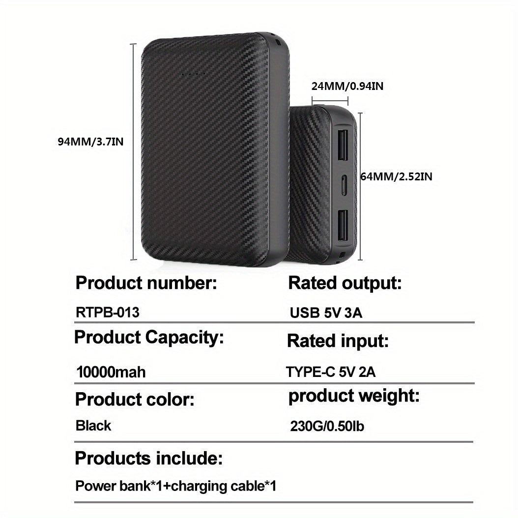 10000mAh Power Bank Heated Vest 5V 3A Output Power Bank Heated Jacket Battery Charger External Battery winter Heating Scarf Socks Power Bank