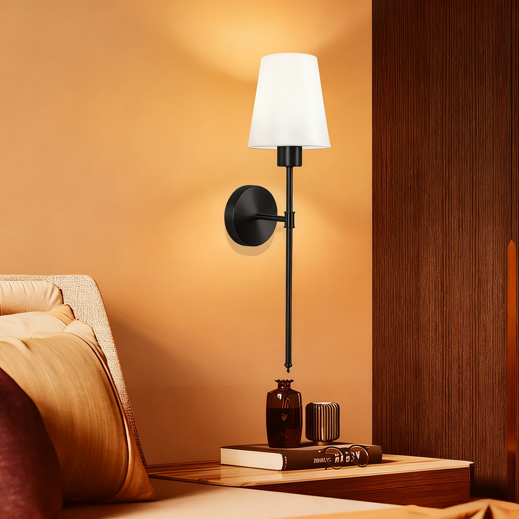 2 Sets Battery Operated Wall Light, 2-Piece Black Rechargeable Wall Light with Removable Remote Bulb, Supports RGB Colors and 3 Color Temperatures, Dimmable Wireless Wall Light for Bedroom