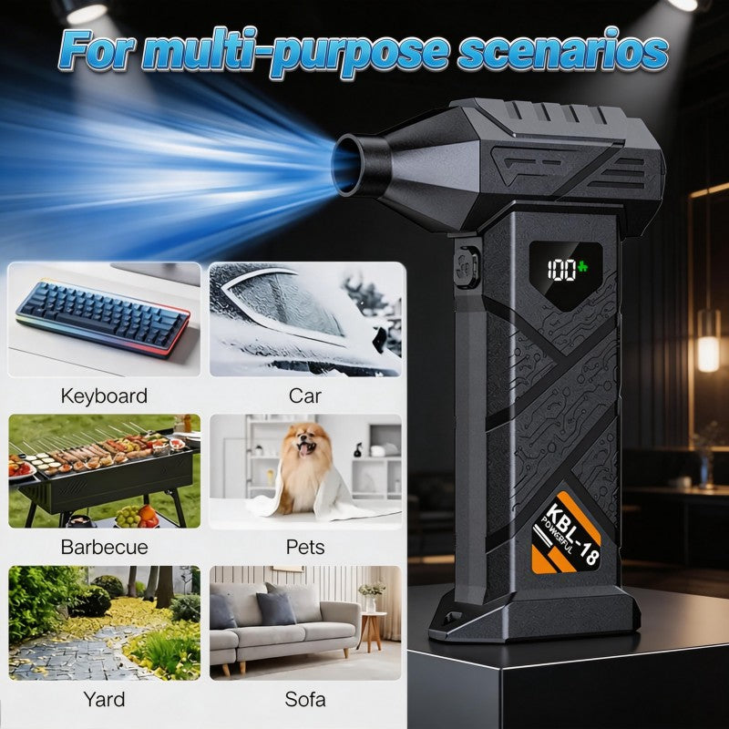Brand New High Power Fan, High Speed Brushless Motor, Type-C Charging Port, Built-in 6000mAh High Performance Battery, 9000000RPM, 5 Speed Levels, 3 Air Nozzles, Auto Supplies / Car Care / Tools & Equipment / Dryer/