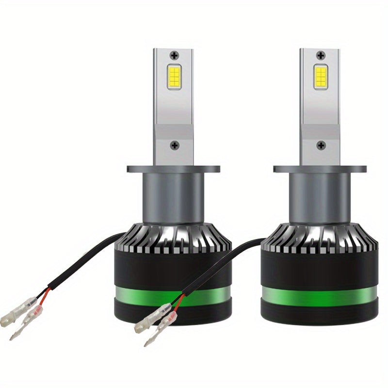2Pcs H1 H7 H11 9005 9006 9012 H4 H13 9007 9004 LED Car Headlights, Bright 3570 CSP Chip 6000K White 50000 Lumens 200W High/Low Beam Fog Light Fast Heat Dissipation Plug-and-Play, Headlight Replacement