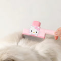 三丽鸥 Hello Kitty 单支猫梳 | 按摩、驱蚤、自清洁、狗狗毛发掉落、毛发缠绕，适合宠物，礼品优选，ABS 和不锈钢