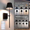 2PC/1PC Rechargeable LED Wall Light, LED Wall Light with Remote Control, Modern Touch Wall Light with Dimming/Timer, 3 Color Temperatures, LED Night Light for Bedroom Living Room Hallway