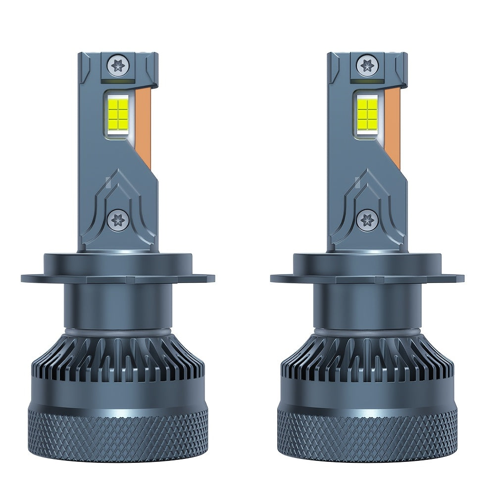 Pair of 220W LED Bulbs, Compatible with H7, H4, H11 and More, Equipped with Two Copper Tubes, Suitable for All Types of Car Headlights, Operating Voltage 12V/24V, Color Temperature 6500K, No Battery Included