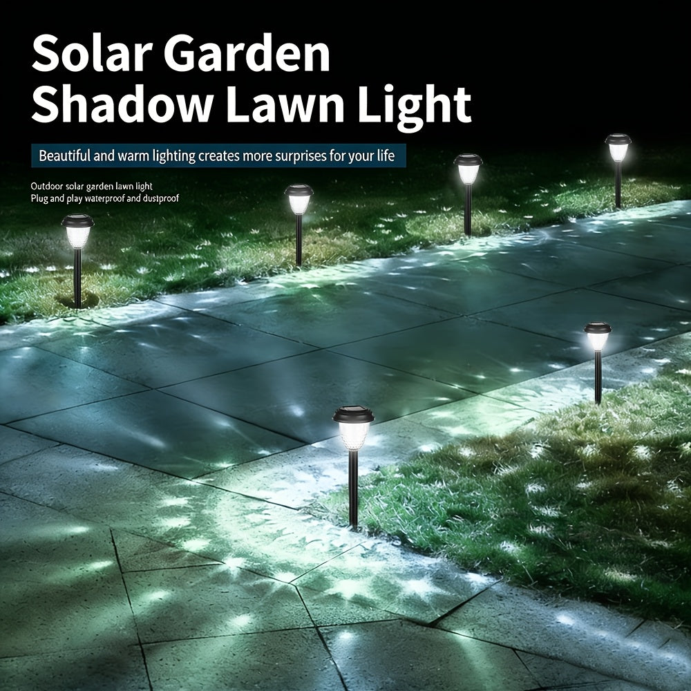 Solar Outdoor Light, 10-Piece LED Solar Light, Outdoor Waterproof Color Changing Pathway Light, Mandala Lamp Shade Garden Decoration, Suitable for Lighting Your Garden, Landscape, Path, Courtyard, Patio, Driveway, Party Atmosphere