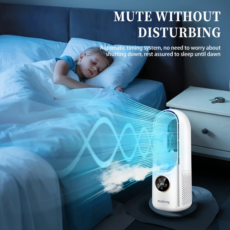 Portable Bladeless Air Conditioner Fan, Personal Evaporative Air Cooler, 6 Speed Levels Mini Cooling Fan, Desktop Cooler Fan for Room and Office