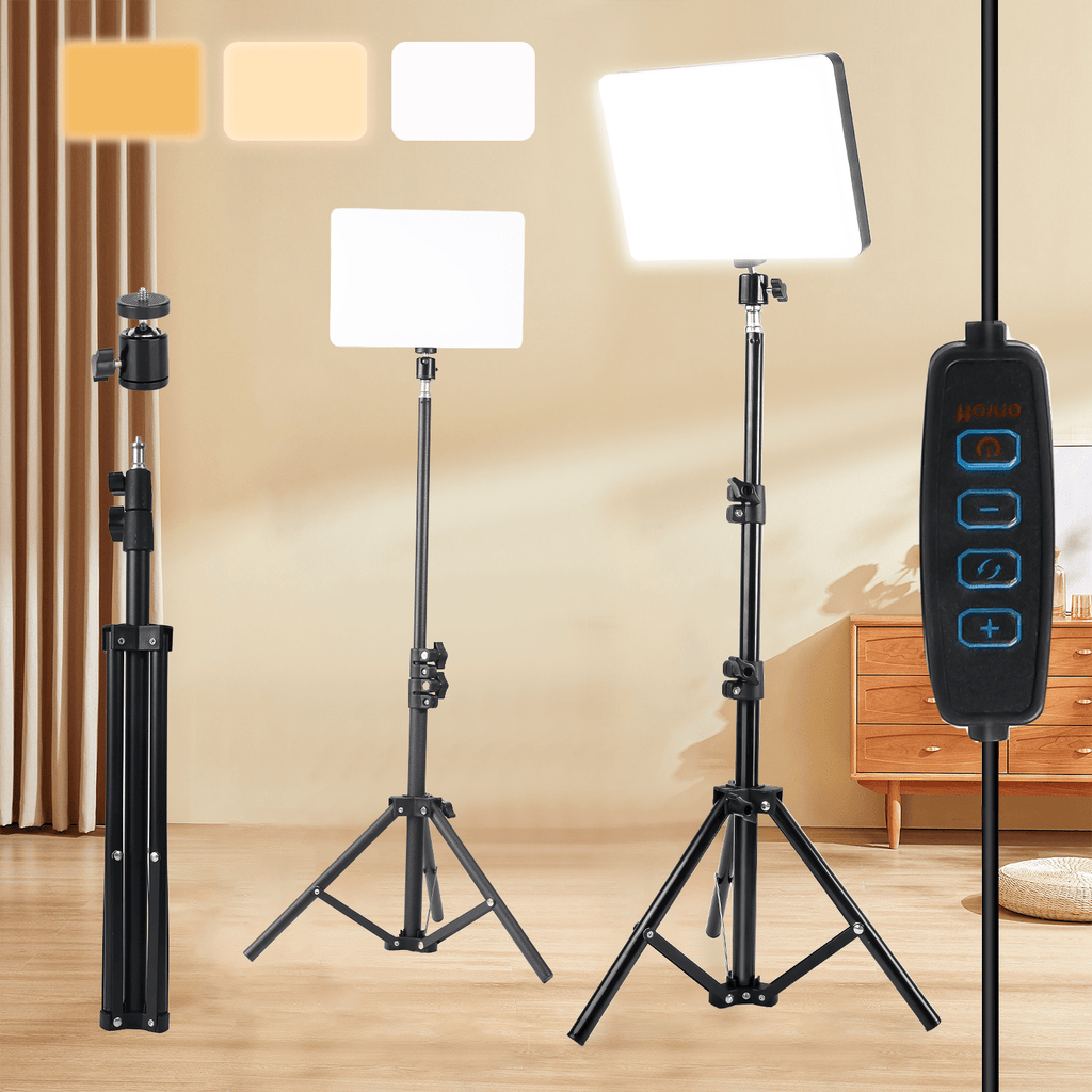 UEGOGO portable USB-powered LED video fill light kit, with adjustable tripod and color temperature spotlight — low-voltage lighting design, suitable for home video recording, YouTube, live streaming, vlogging, and smartphone/fill light shooting