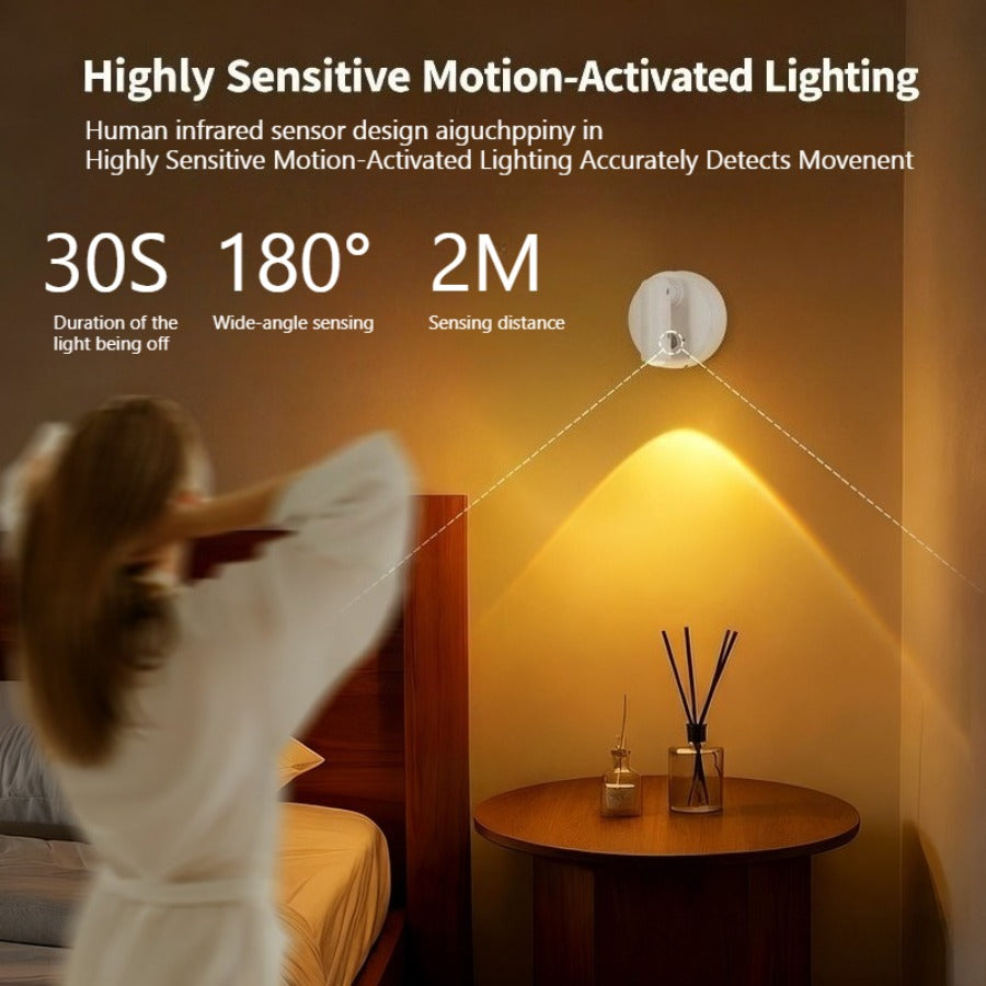 2026 New LED Multi-Function Wireless Spotlight, Multiple Color Modes, Adjustable Brightness, Perfect for Plants and Artwork - No-Drilling Installation, Touch Control, Black and White Color Scheme, Ideal Choice for Bedroom