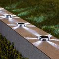 4-Piece 6LED Solar Ground Light, Garden Ground Deck Light, Suitable for Path, Park, Courtyard, Lawn, Villa, Halloween Christmas Party Decorative Lighting, Light Sensor Control, Outdoor IP44 Durable Warm White