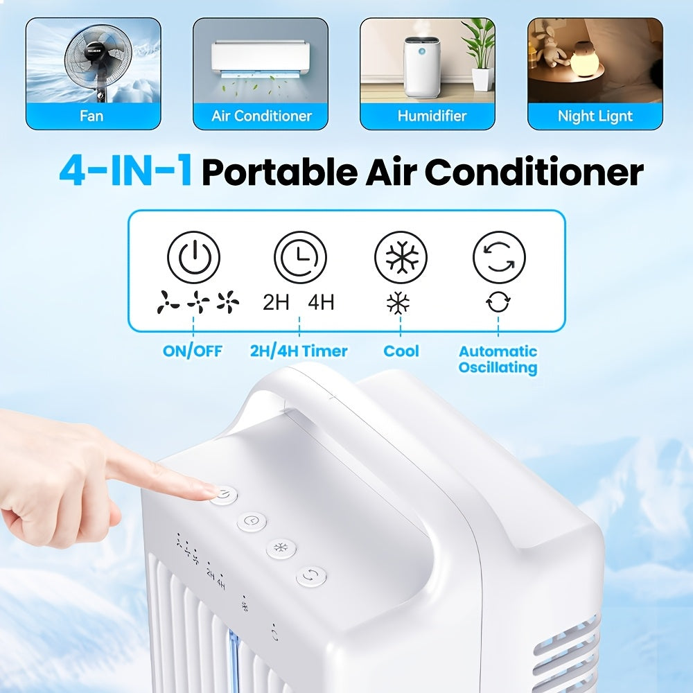 Portable Fan - Quiet Mini Personal Desktop Air Cooler for Bedroom, Living Room, Study and Travel, Energy-Efficient Quadrilateral Design, Battery-Free Direct Powered Cooling Device, Modern Home Air Cooler Fan