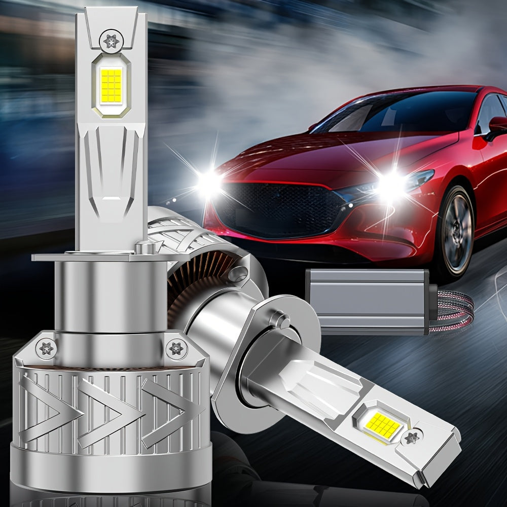 2-Pack LED Car Headlights | 60,000 Lumens, H11 LED Headlights Compatible with H7/H18, H11 H8 H9, H16 H1 - | 320W, 6500K White Light, Plug-and-Play, 1000% Brightness Increase, Easy to Install