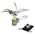 Ultra-Light Mini Camping Stove, Portable Foldable Outdoor Hiking Gas Stove, Backpacking Cooking Tool, Compact Picnic Stove, Easy to Set Up, Outdoor Water Boiling Equipment