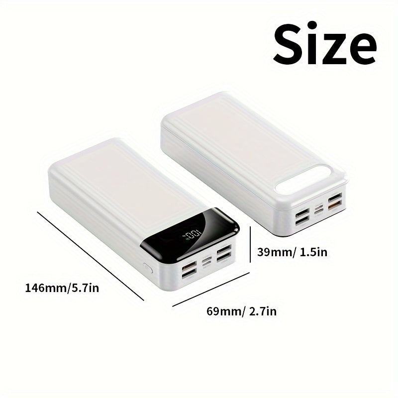 60000mAh大容量便攜充電寶，22.5W快速充電，配備燈光/LED電量顯示，適用於為安卓電子裝置/手機及其他裝置充電，戶外旅行/露營可拆卸應急電源裝置