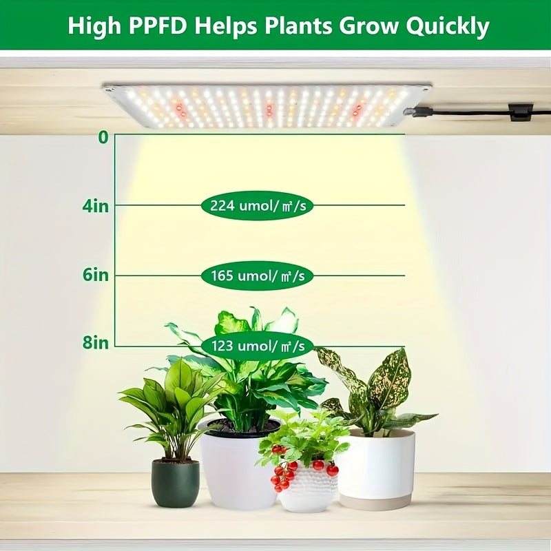 4 Pcs LED Plant Grow Light, Full Spectrum Grow Light with Timer, 3 Lighting Modes, Easy Installation, Perfect for Under Cabinet Lighting, Greenhouse & Hydroponics, Plant Growth Support, Modern Lighting Design, Energy-Saving Lighting