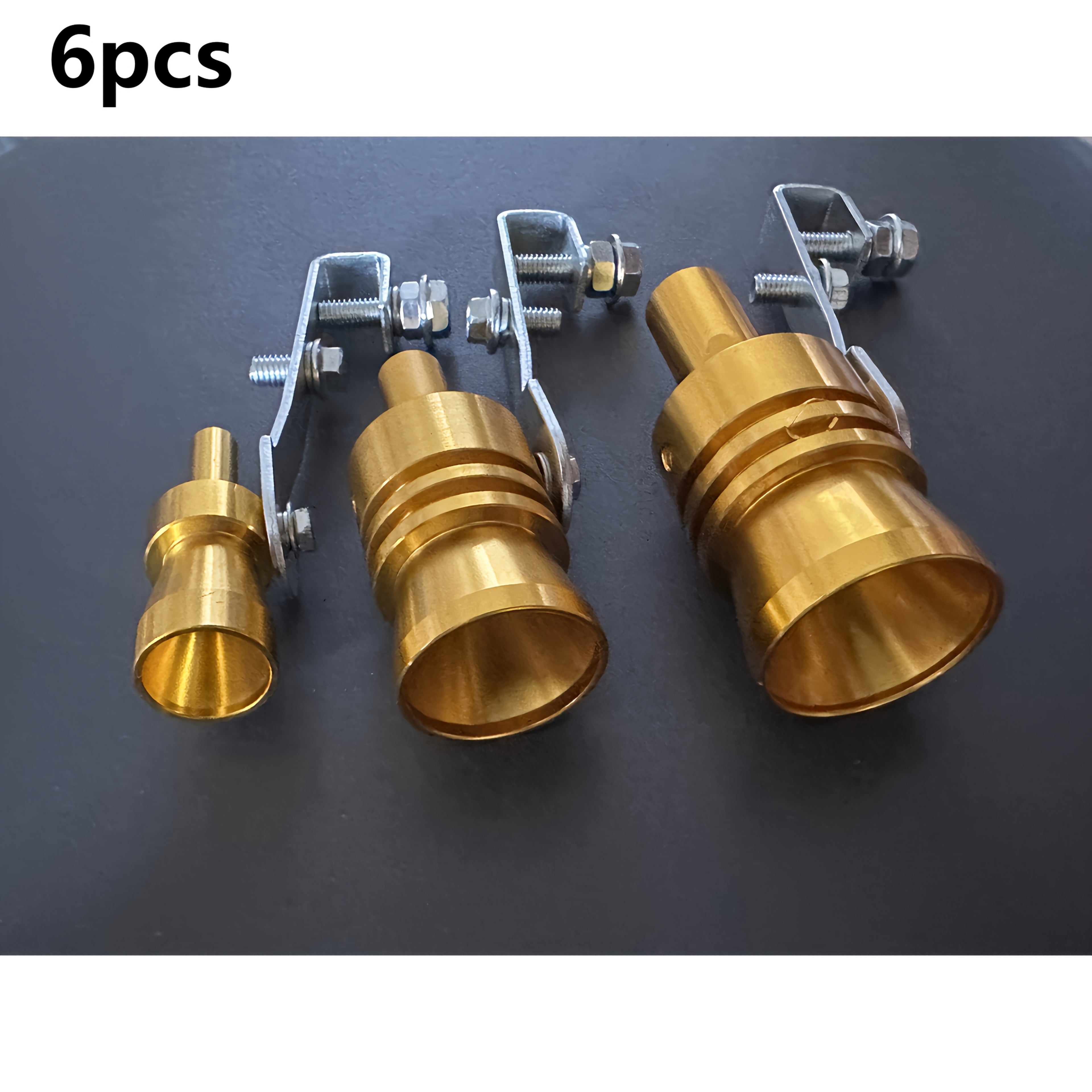 3pcs/6pcs Universal Turbo Whistle Exhaust Pipe Simulator, Aluminum Alloy Exhaust Valve Noise Generator, Suitable for Motorcycles, Trucks, Sedans, SUVs - Car Modification Accessories, Halloween Prank Prop, Christmas Gift