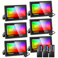 25W RGB Color Changing LED Flood Light, Indoor Outdoor, Halloween Party, Outdoor Landscape, Lighting, Light Pole, Wall Light, LED Stage Light, 1/2/4/6-Pack