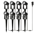 Outdoor landscape lighting low voltage LED spotlight, available in 4, 6, 8 or 10-pack, with transformer, exquisite design, warm white light color temperature 2700K, very suitable for courtyards, gardens and lawns