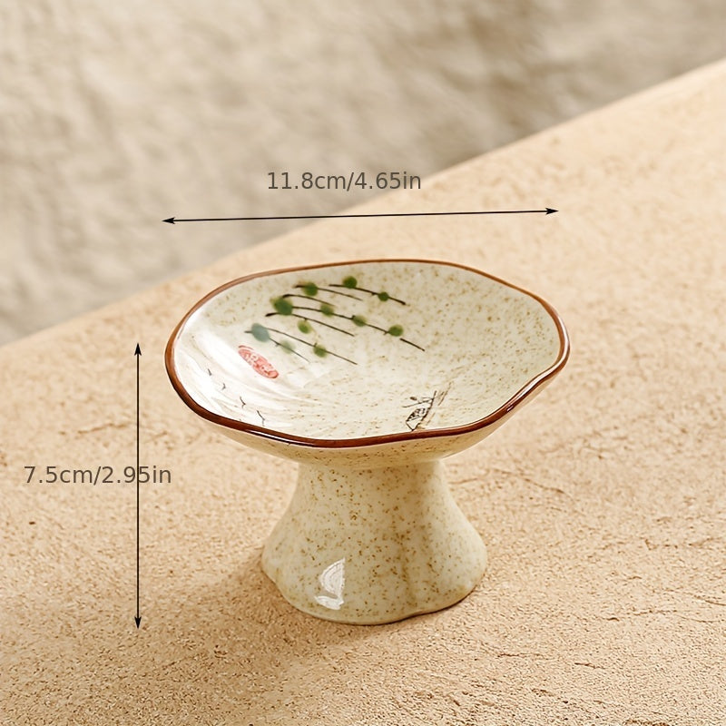 1pc Pedestal Bowl, Tall Fruit Bowl Multi-Purpose, Snack Dish, Appetizer Plate/ Fr: 1pc Bol sur pied, Coupe à fruits sur pied polyvalente, Plat à apéritif, Plat à snacks