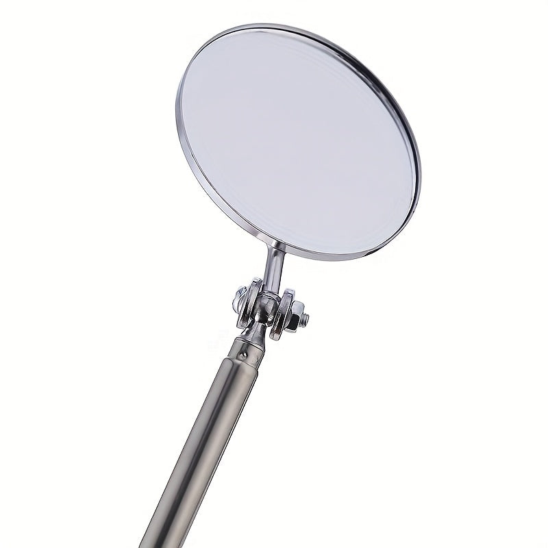 Black Car Underbody Inspection Mirror – Universal Foldable Telescopic Inspection Mirror with Retractable Magnetic Pick-Up Tool, LED Lighted Magnetic Pickup Rod, Auto Repair Tool for Metal Retrieval