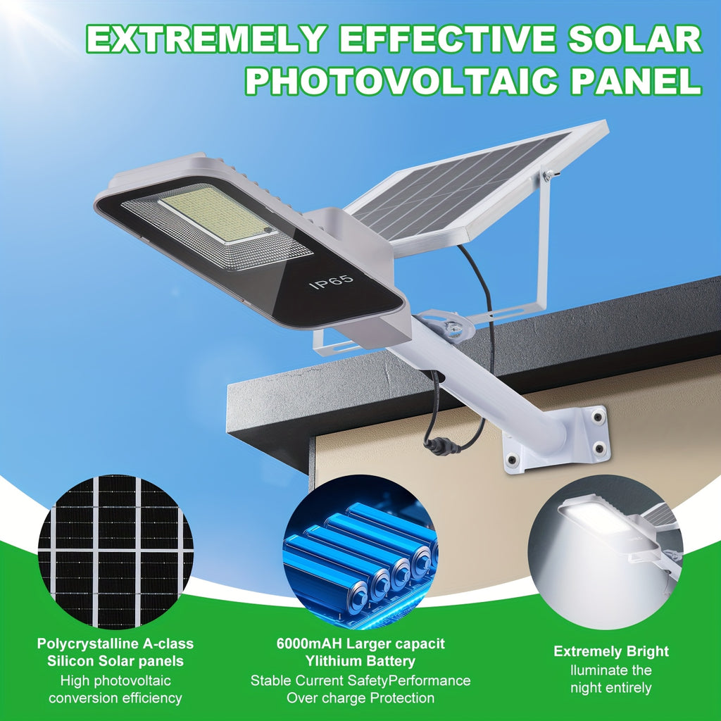 Solar Street Light Outdoor, Dusk-to-Dawn Solar Parking Lot Light with Light Sensor Mode, Solar Light for Outdoor, Backyard, Garage, Barn, Garden, 4/2/1 Pack