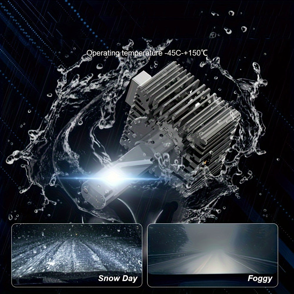2 Pcs D1S D2S D3S LED Headlight Bulbs, Canbus Ready D1R D2R D3R Car Bulbs LED 6500K CSP Chip 120W Plug-and-Play