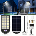 Keso Solar Street Light, Outdoor Waterproof 6500K Warm Light Auto On/Off Remote Control Sensor LED Security Light, Perfect for Garden, Courtyard, Parking Lot, 1 Pack