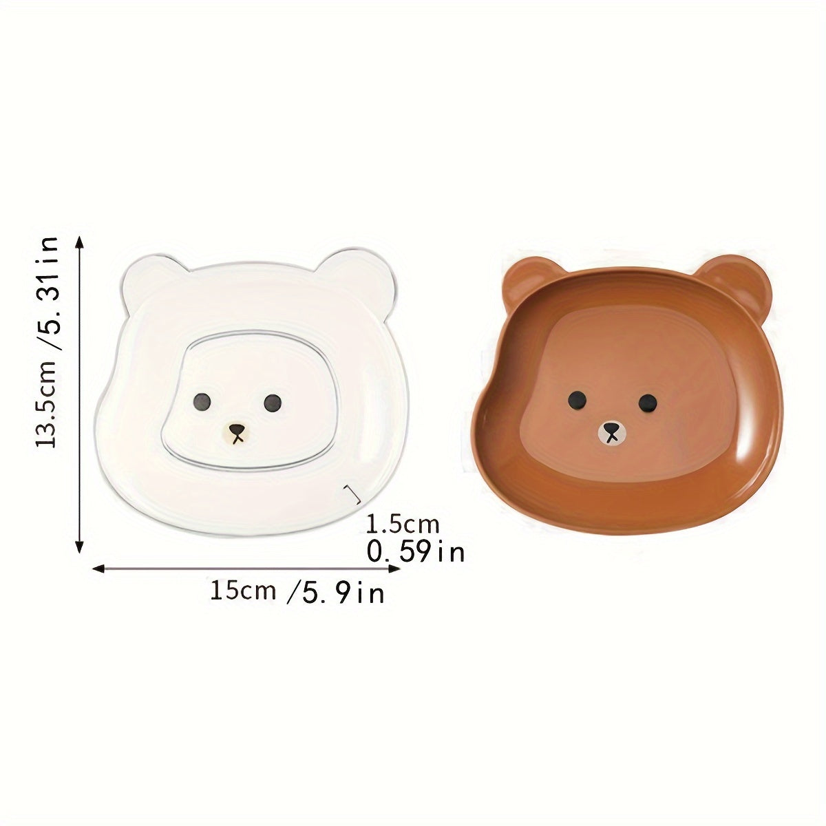 2 PET Cartoon Small Plates, Trash Plate, Square Dried Fruit Tray, Small Dish – Perfect for Kitchen Breakfast, Fruit, Bone Dish, Snacks, etc.