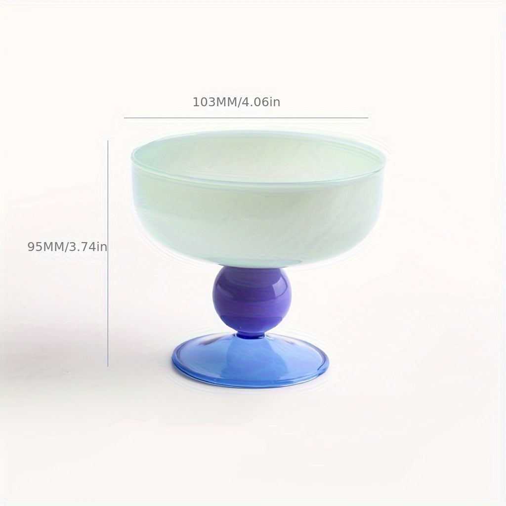 1 Multi-Color Glass Bowl – Microwave & Dishwasher Safe, Perfect for Soup, Salad, Yogurt – Heat-Resistant Round Dish – Glass Bowl for Christmas, Holidays, Parties – Adult & Multifunctional Tableware